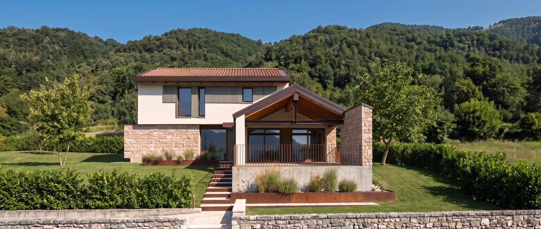 Villa S, render alla luce del giorno